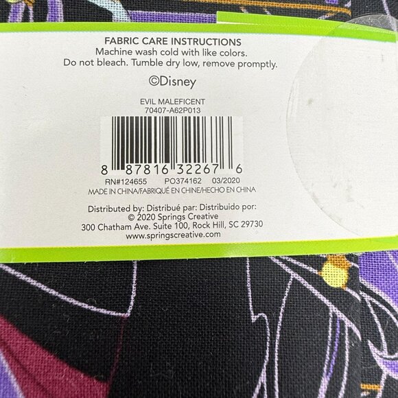 Disney Villains Evil Maleficent Cotton Fabric 1 Yard x 43 Inches Sewing Craft - Picture 3 of 4